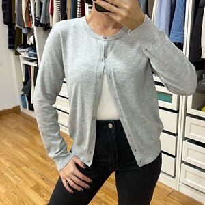 Soft gray button up sweater